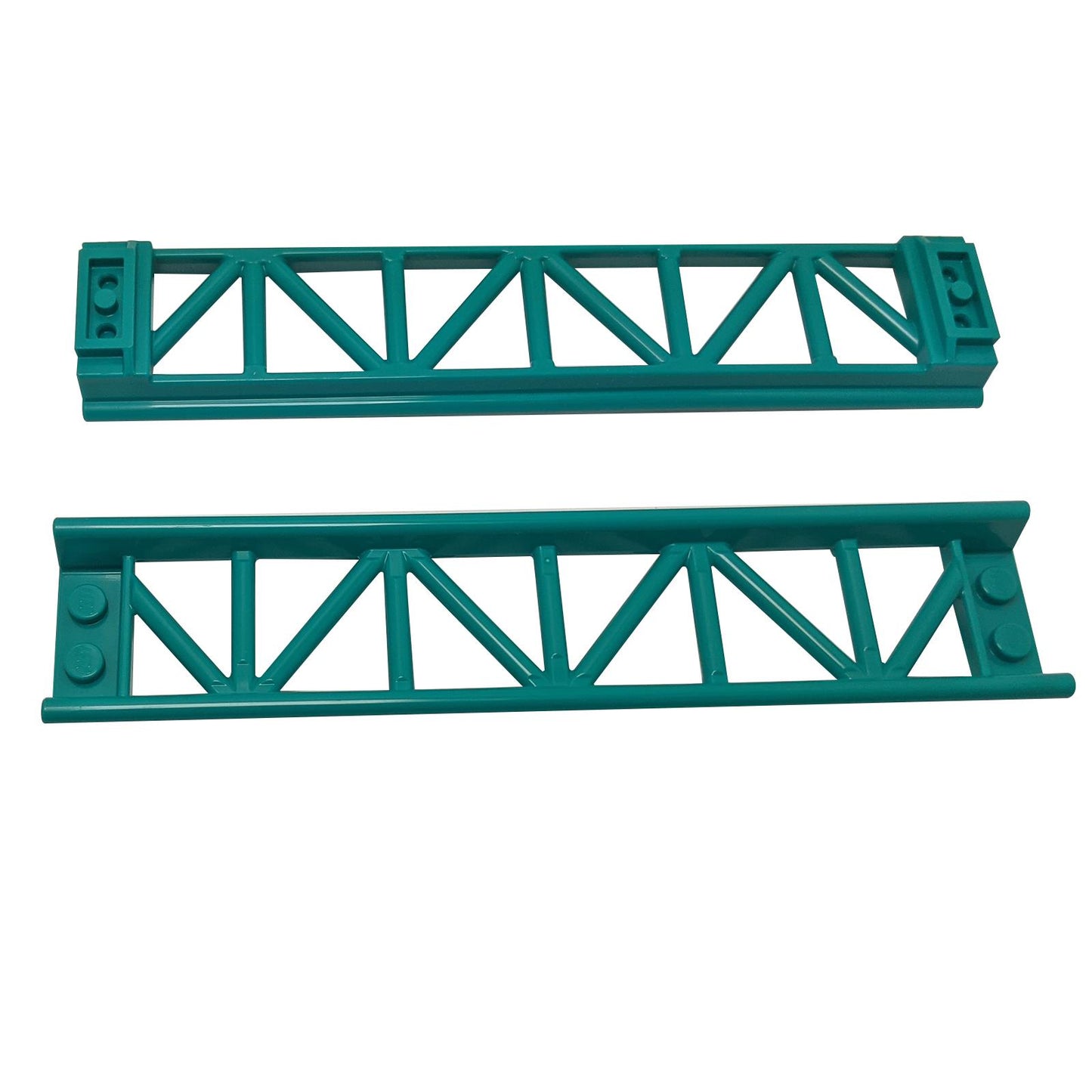 Dark turquoise roller coaster track straight 16L part 25059 for train or coaster builds