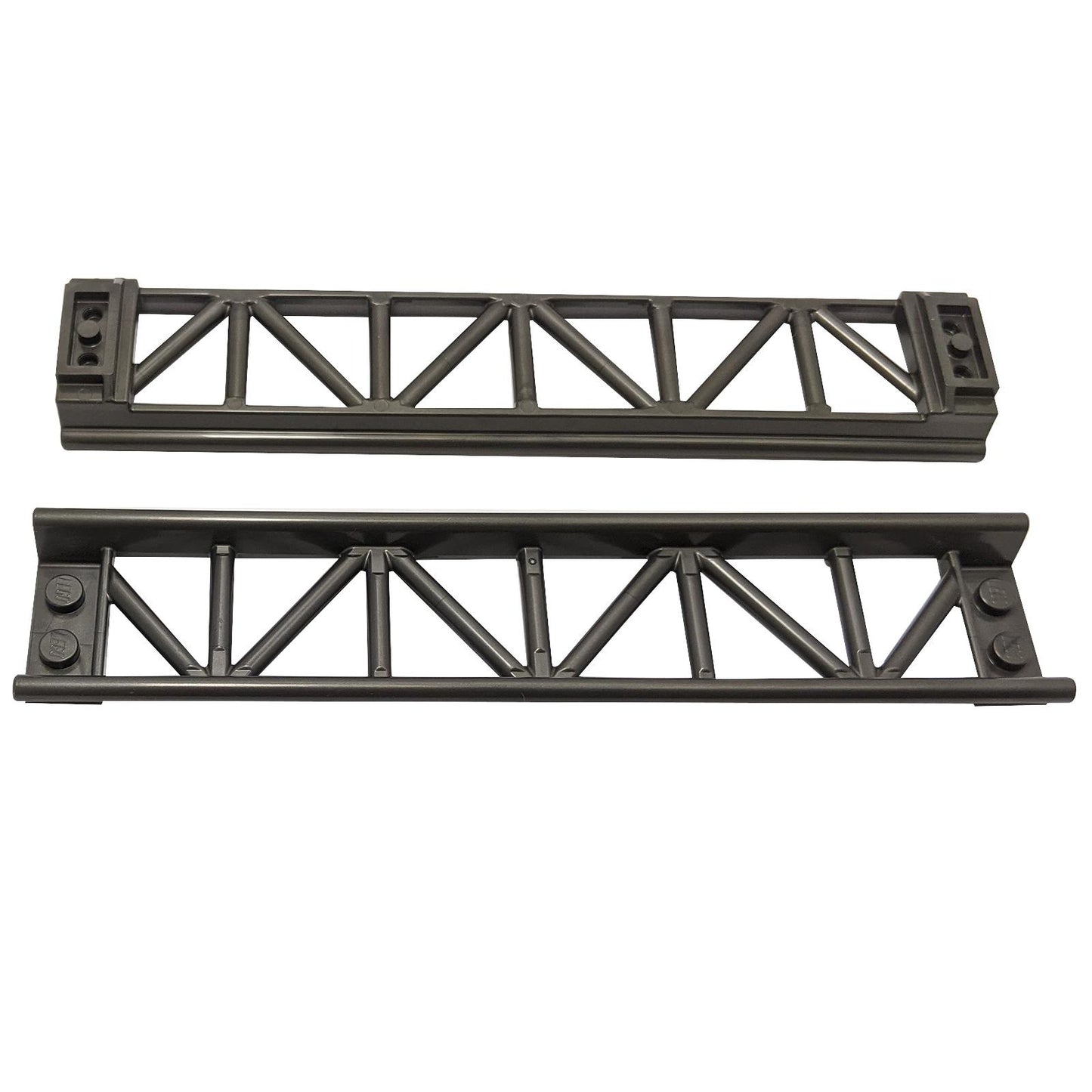 Pearl dark gray roller coaster track straight 16L part 25059 for train or coaster builds