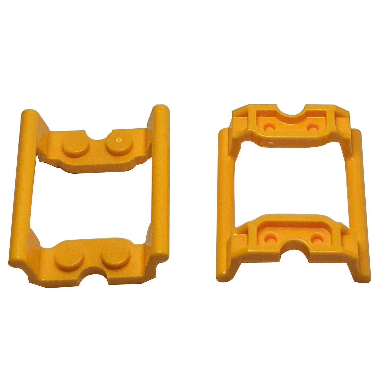 Bright light orange roller coaster track straight 4L part 80562 for train or coaster builds