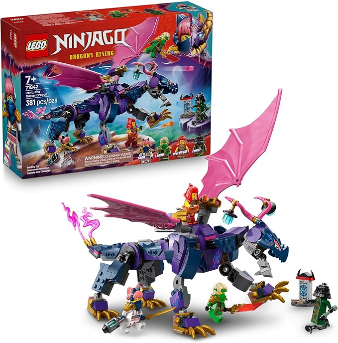 LEGO Rontu the Master Dragon 71842 with articulated wings and minifigures