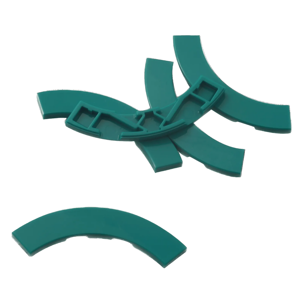 LEGO® Round Corner Macaroni Tile 4 x 4 Wide part 27507, dark turquoise