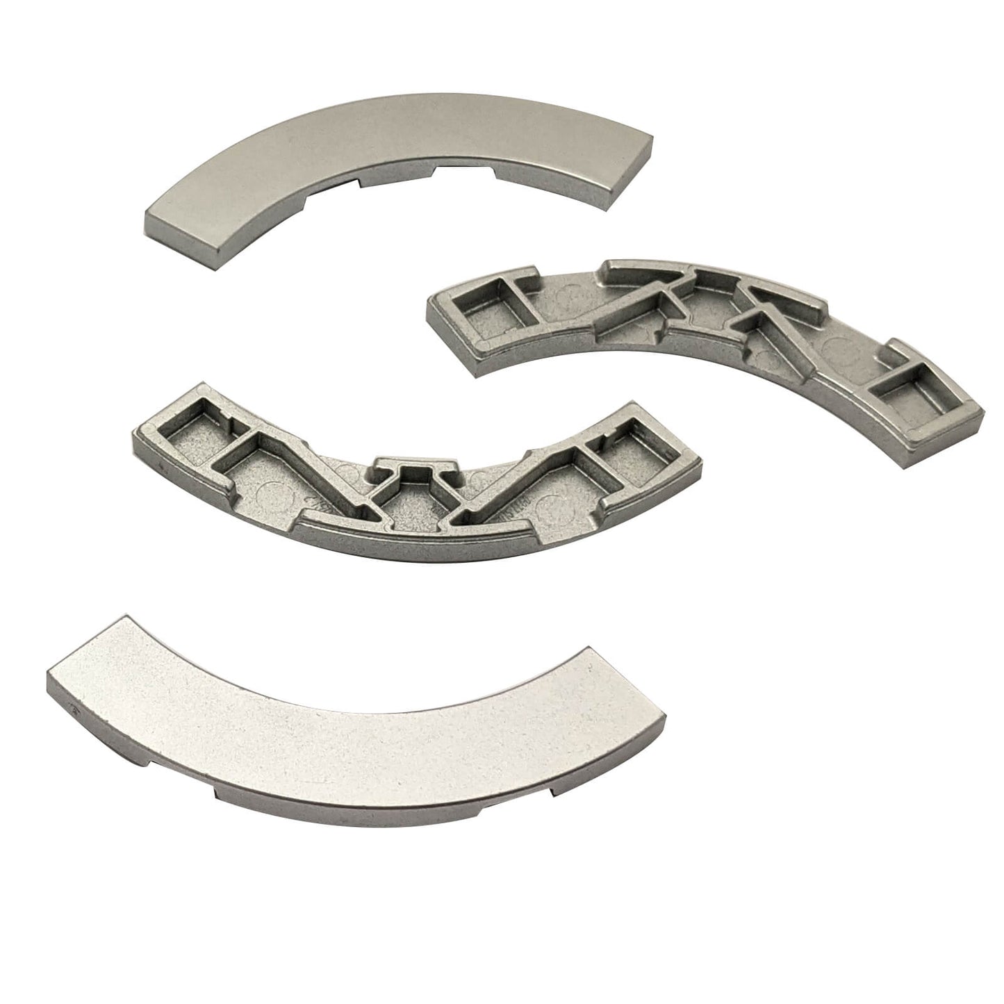LEGO® Round Corner Macaroni Tile 4 x 4 Wide part 27507 metallic silver