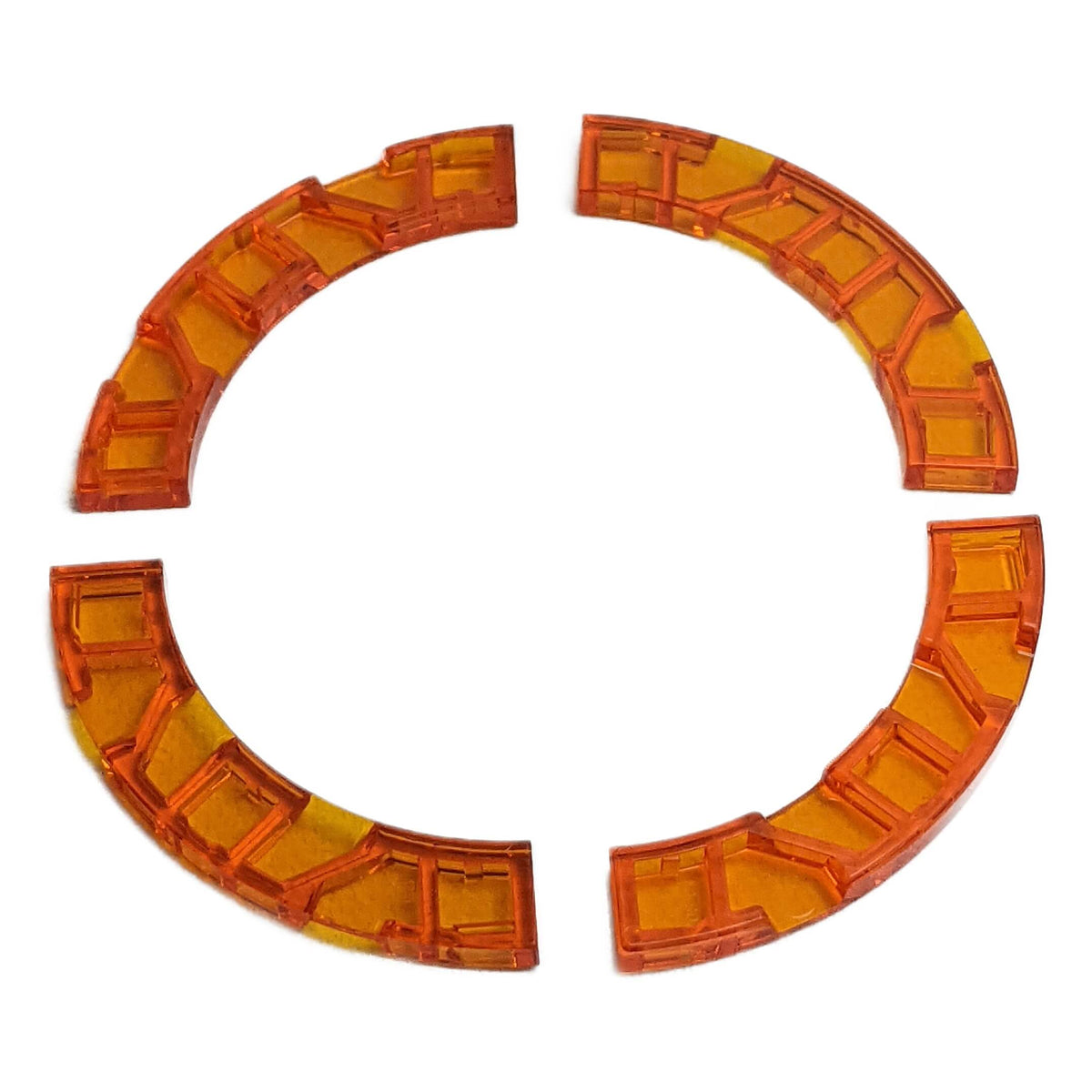 LEGO® Round Corner Macaroni Tile 4 x 4 Wide part 27507 trans-orange