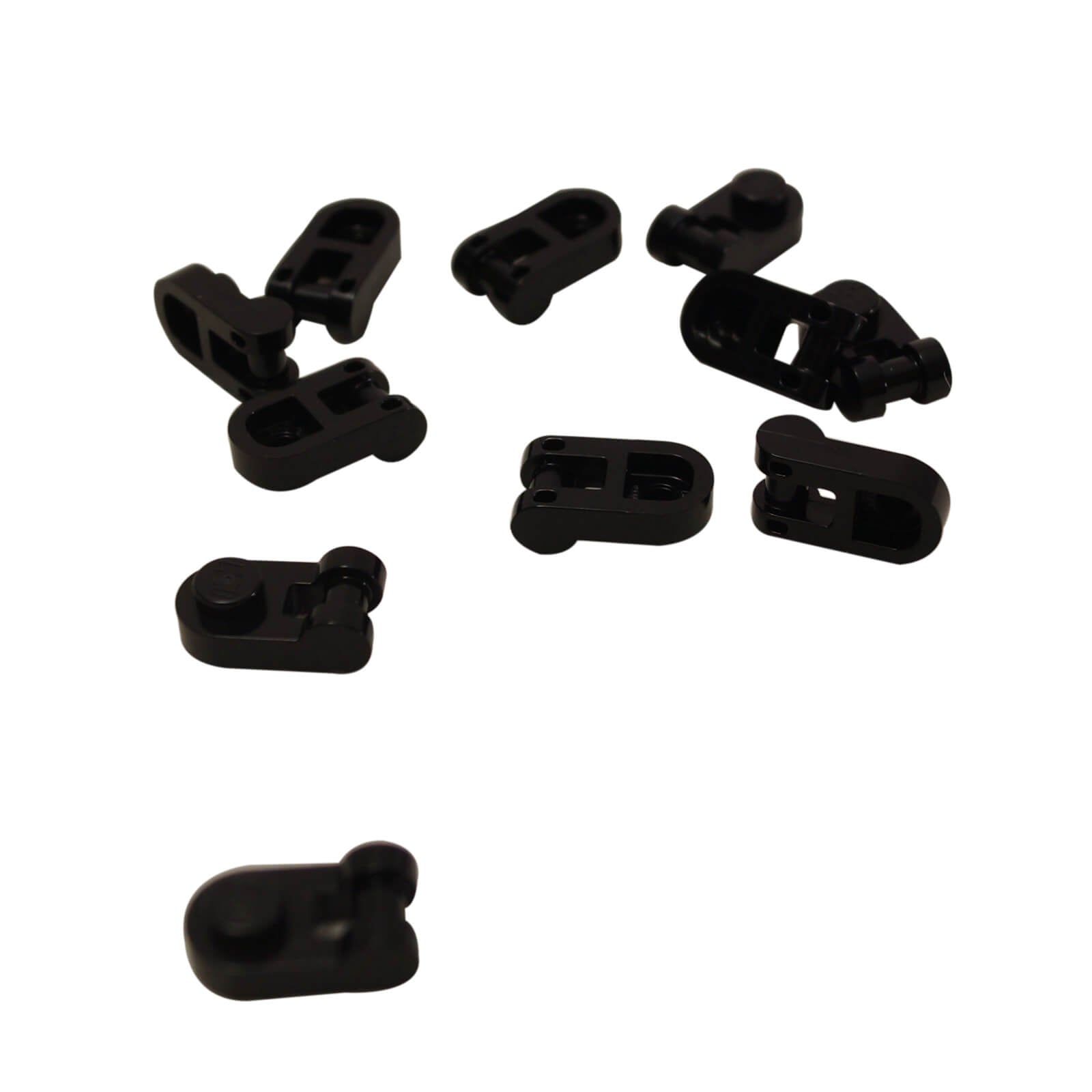 LEGO piece 26047 - Plate 1 x 1 Rounded with Handle in black