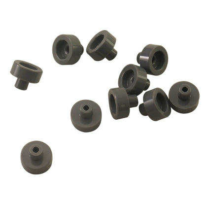 Dark bluish gray LEGO® round tile 1 x 1 with bar and pin holder (Part 20482) small connection element for bars and clips