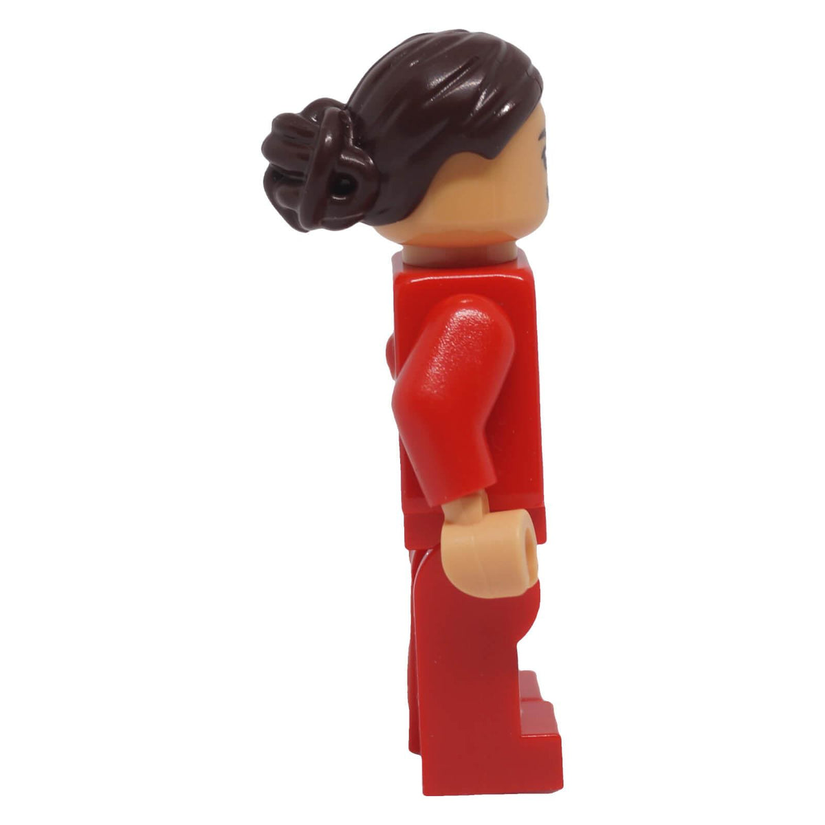 LEGO Samantha Kerr soc171 minifigure right side view in red soccer uniform