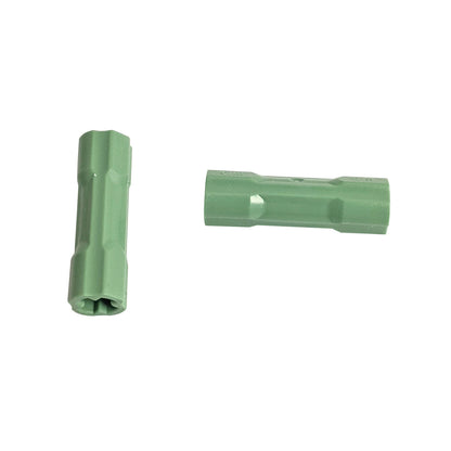 Connecteur d'essieu Technic 3L vert sable pour relier des essieux, construire des cadres et assurer des connexions mécaniques sécurisées
