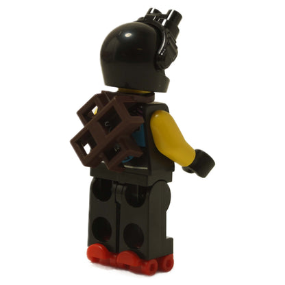 LEGO® NINJAGO Scooter minifigure njo0431 with printed torso, black helmet and bearded face