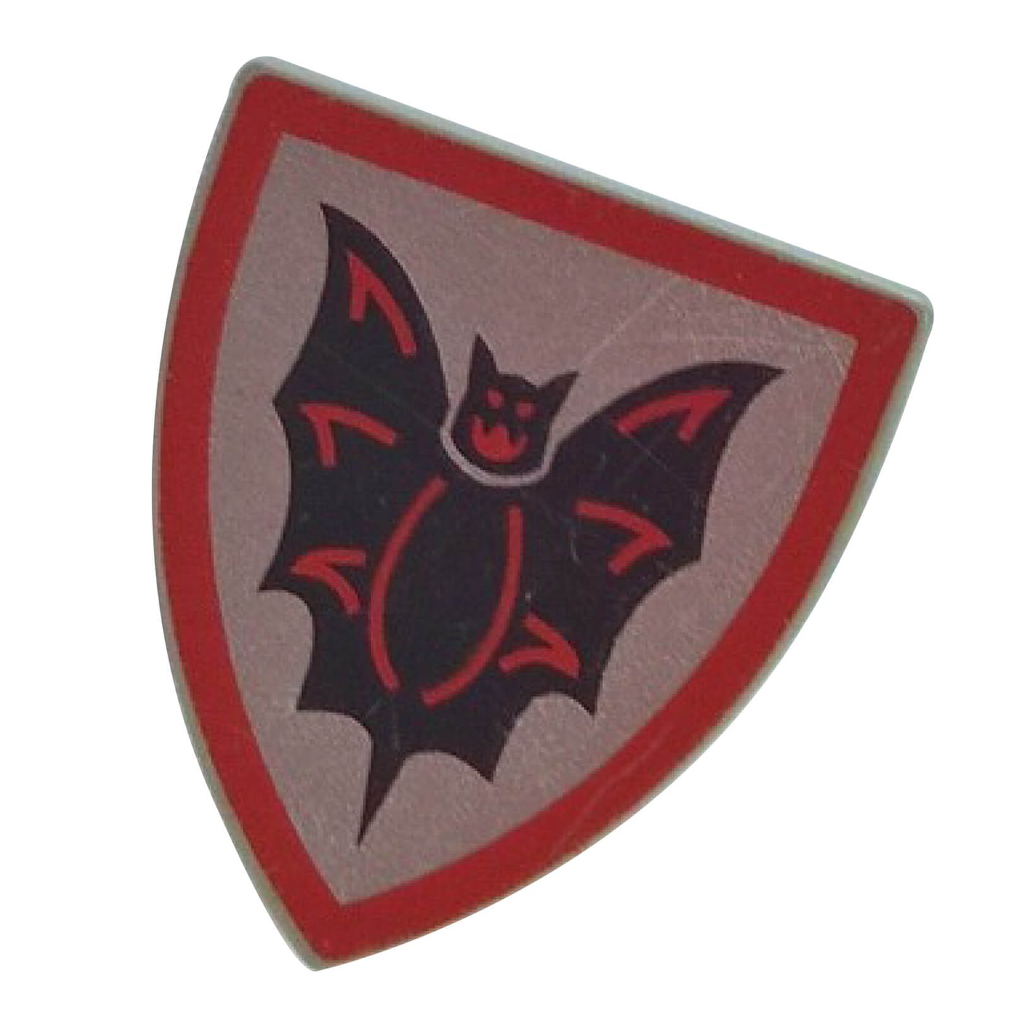 LEGO® triangular shield 3846px7 with black bat on silver background