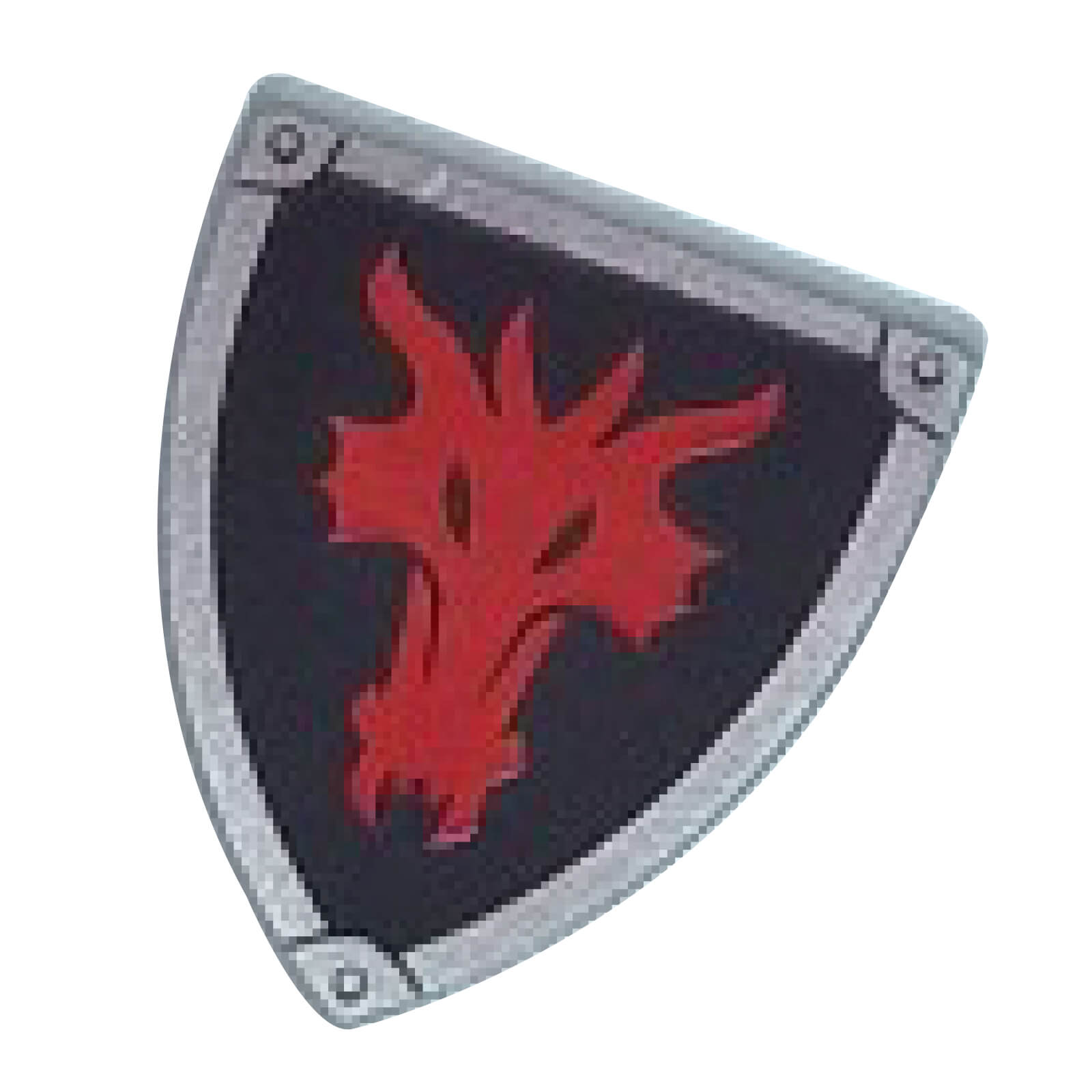 LEGO® triangular shield 3846pb035 with red dragon head on black field