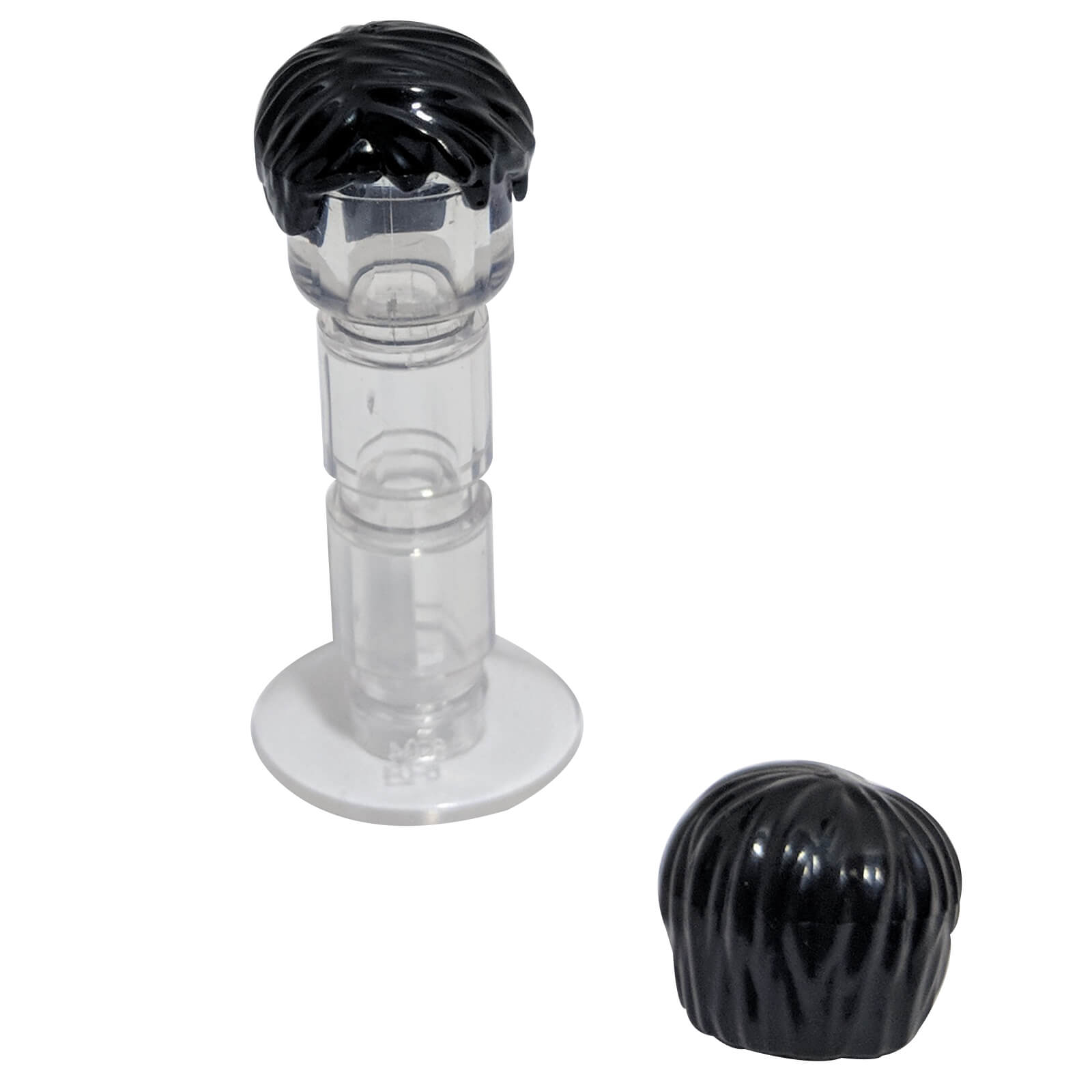 LEGO® Short Tousled Hair with Side Part part 62810, black