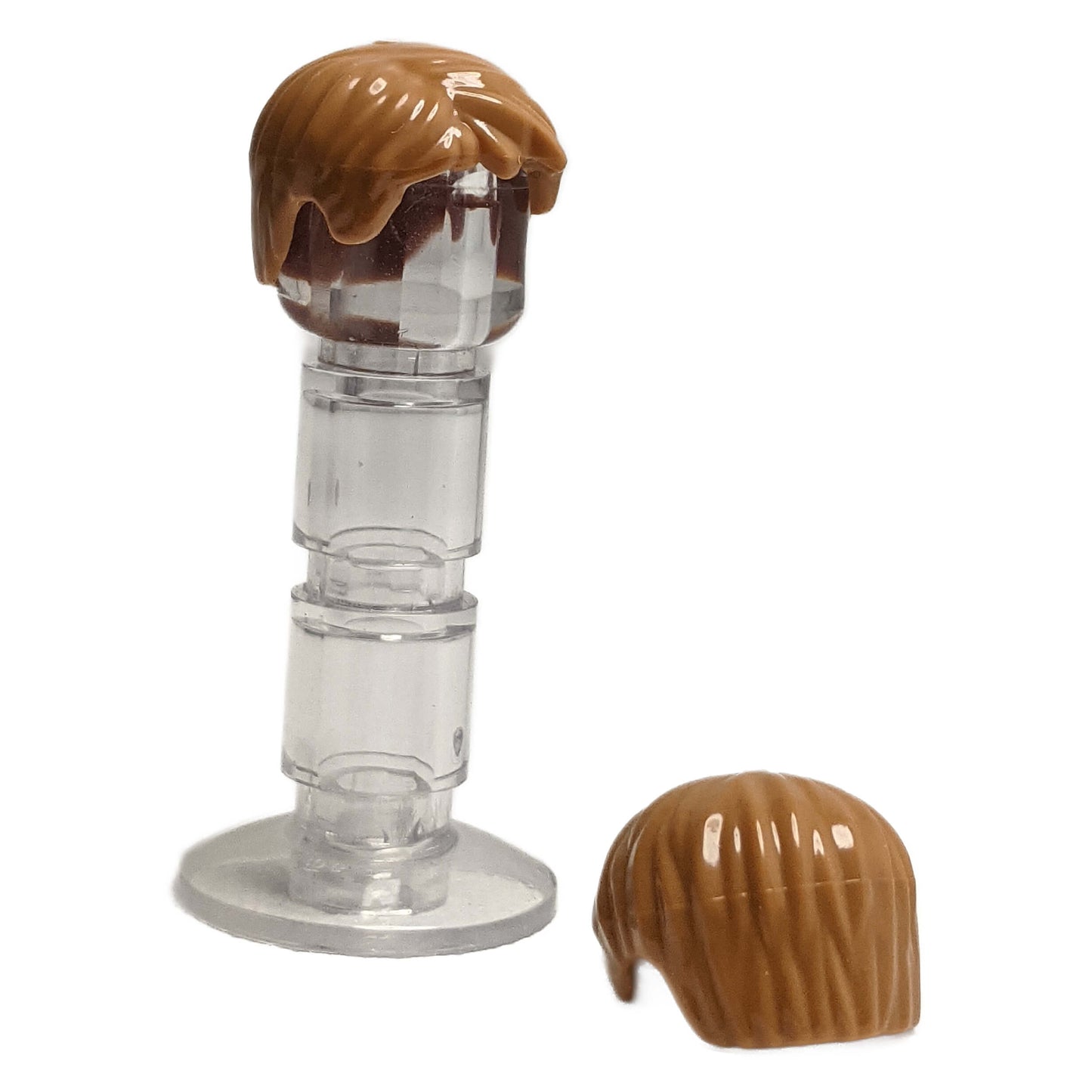 LEGO® Short Tousled Hair with Side Part part 62810, medium nougat