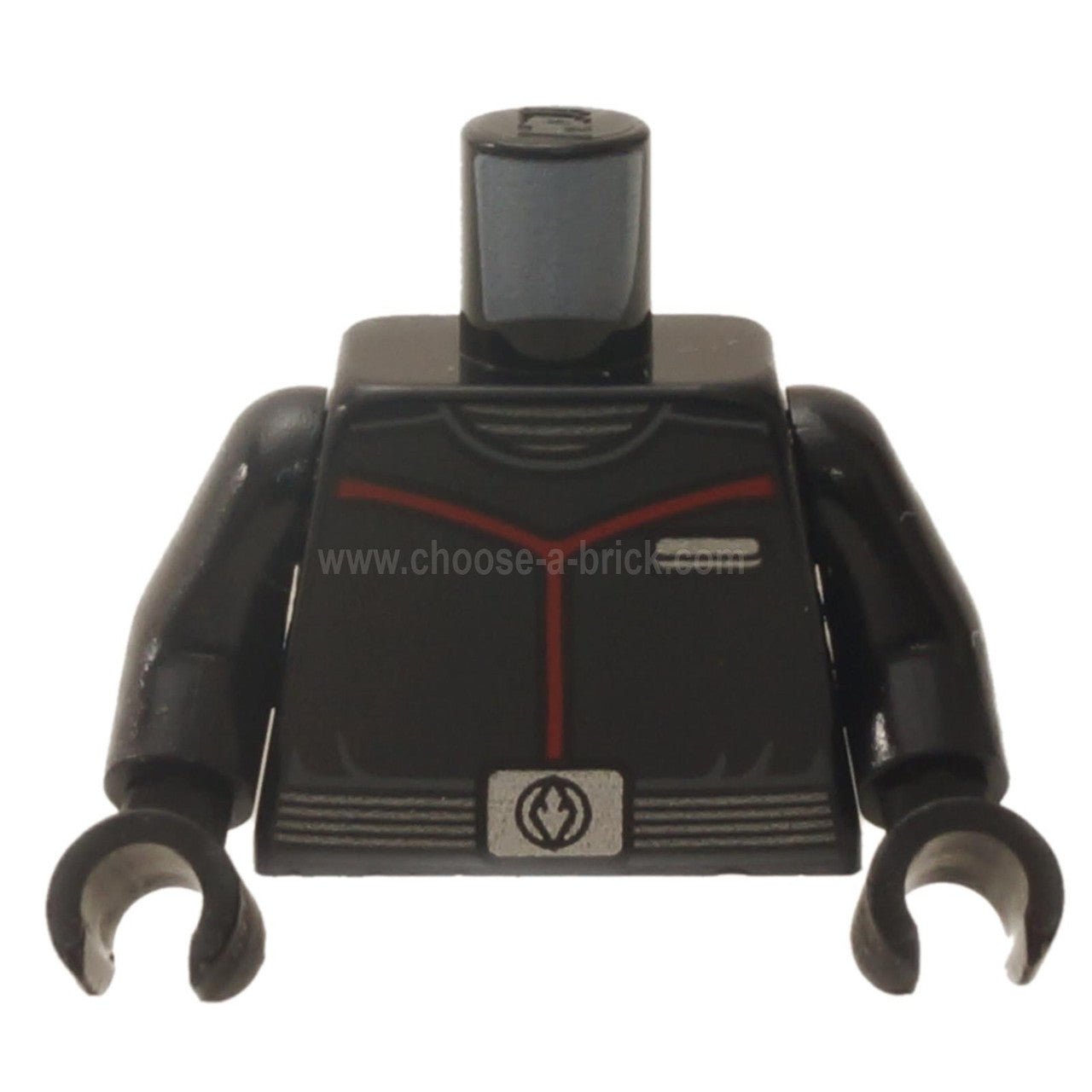 Schwarz Torso SW Sith-Flottenoffizier-Muster - Schwarz Arme - Schwarz Hände