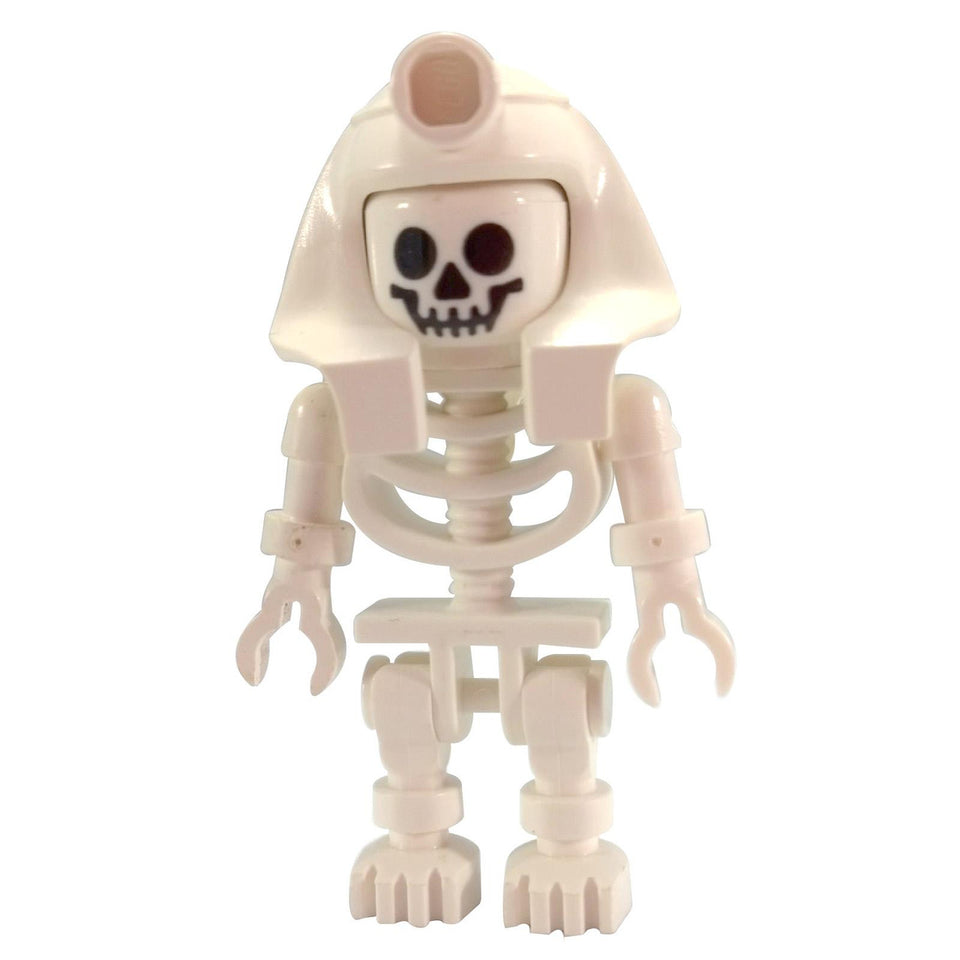 LEGO® Esqueleto de Faraón Minifigura – Blanco Esqueleto con Blanco Tocado de Momia de la temática de Aventureros.