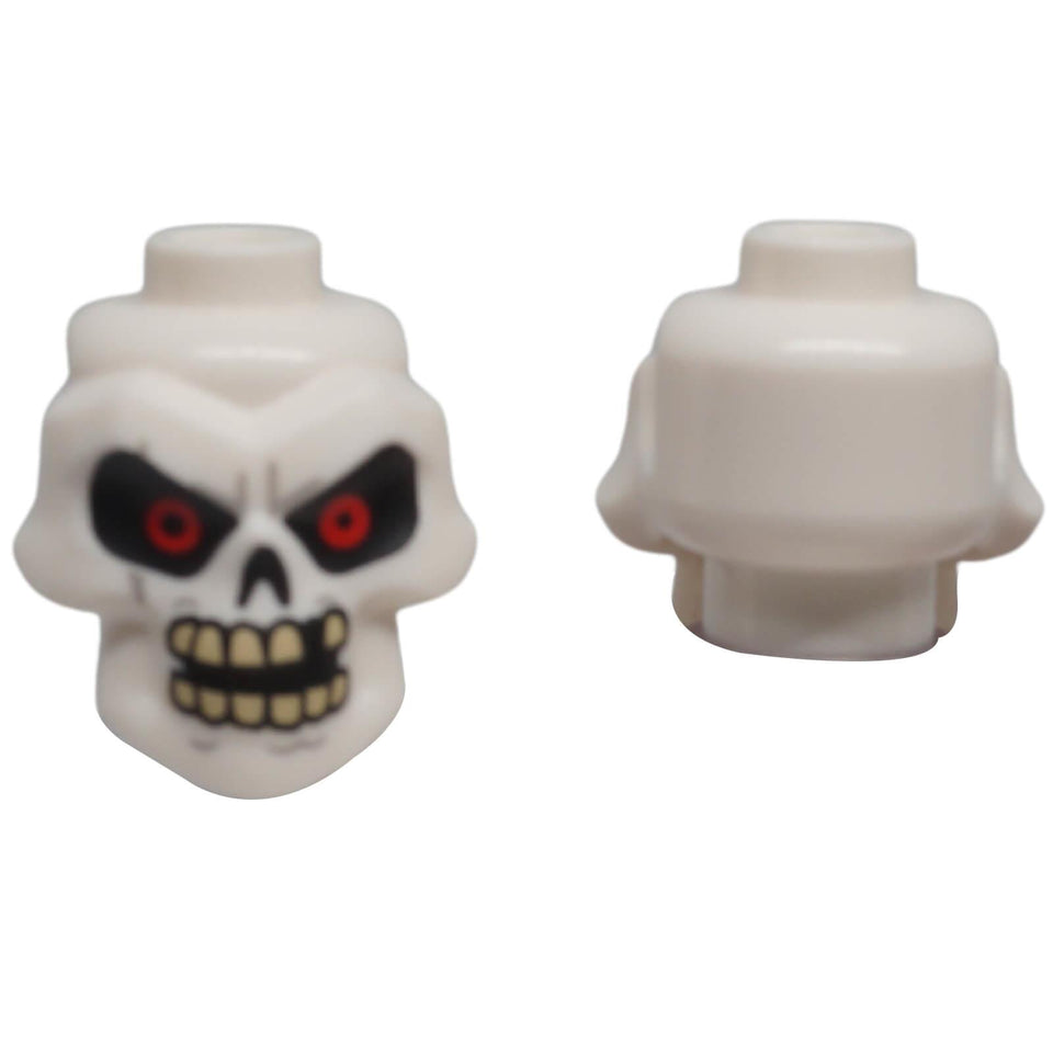 LEGO® moulded skull head with red eyes part 43693pb06.