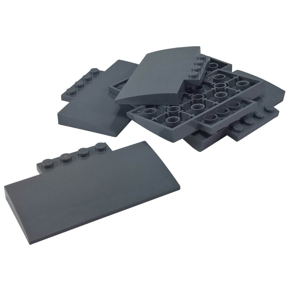 LEGO® Slope Curved 5 x 8 x 2/3 with 4 Studs 15625 dark bluish gray