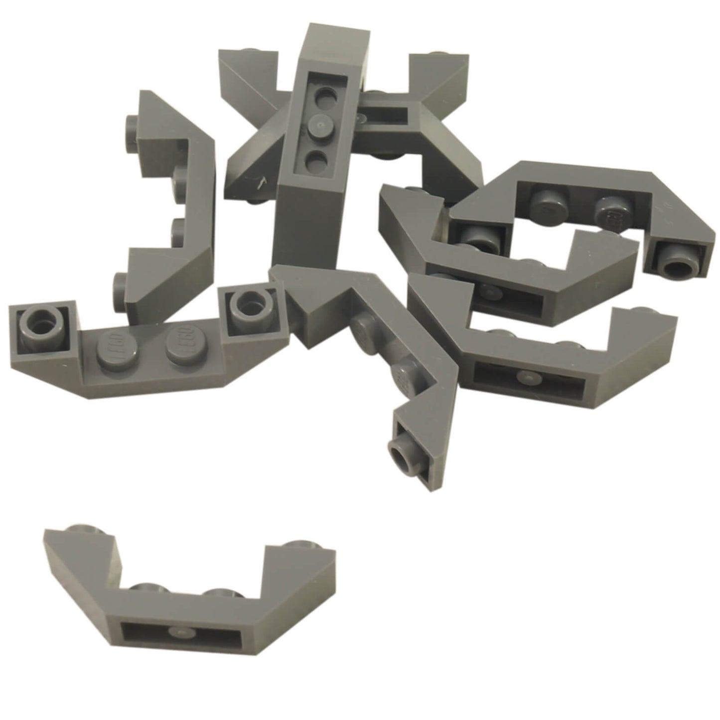 Dark Bluish Gray inverted slope 45 4x1 double part 32802 angled building piece