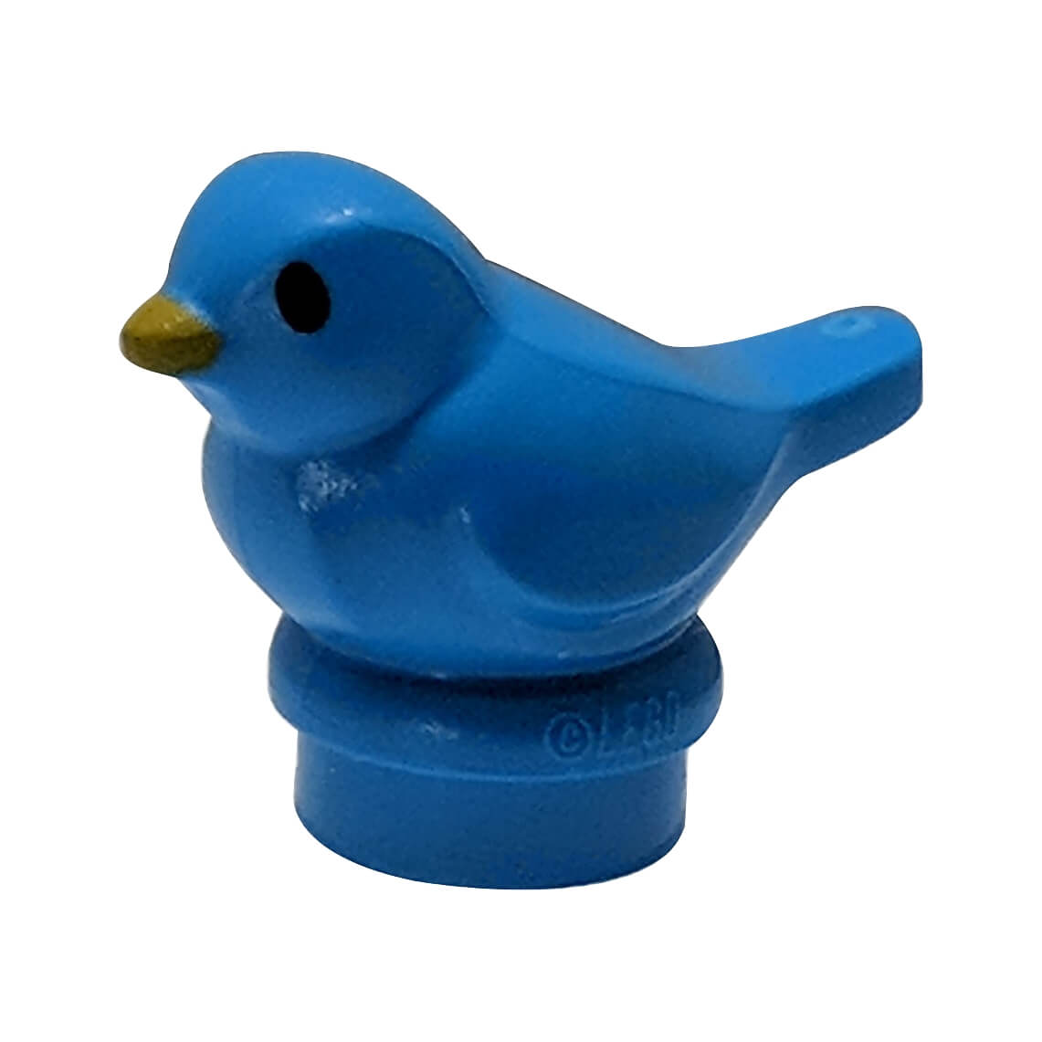 LEGO® Small Bird accessory piece with black eyes and printed beak detail dark azure