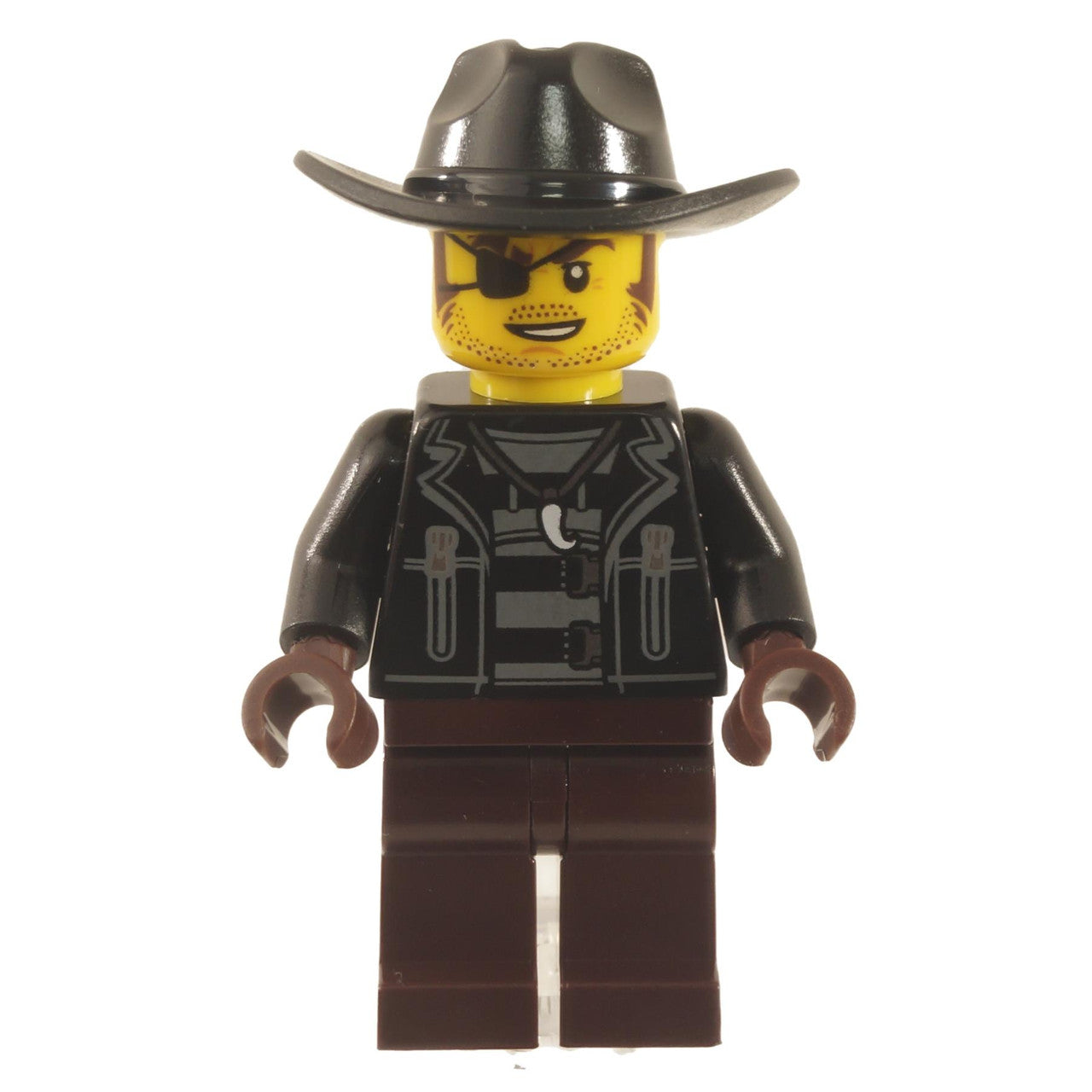 LEGO® Minifigure Crook Snake Rattler wearing rugged cowboy attire and holding a weapon - cty1130new