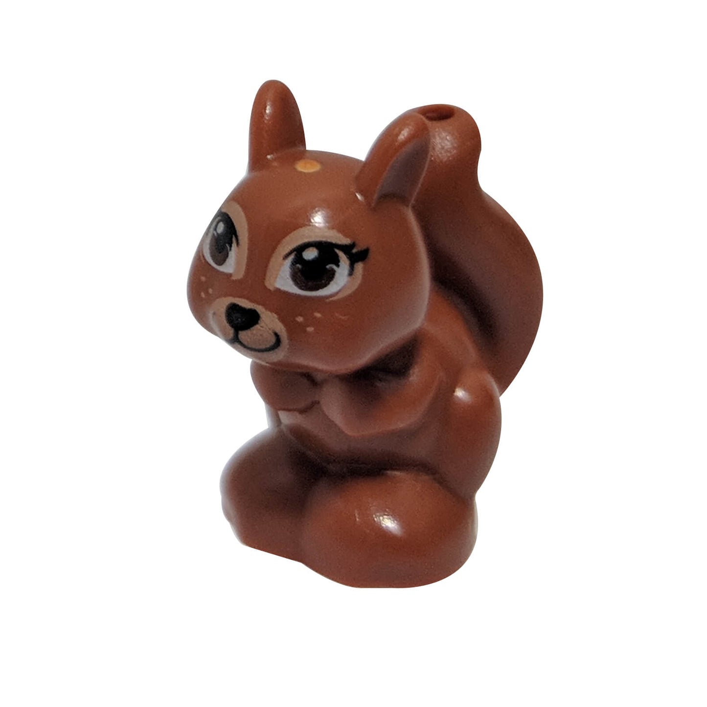 LEGO dark orange squirrel figure with printed eyes and eyelashes 11568pb04