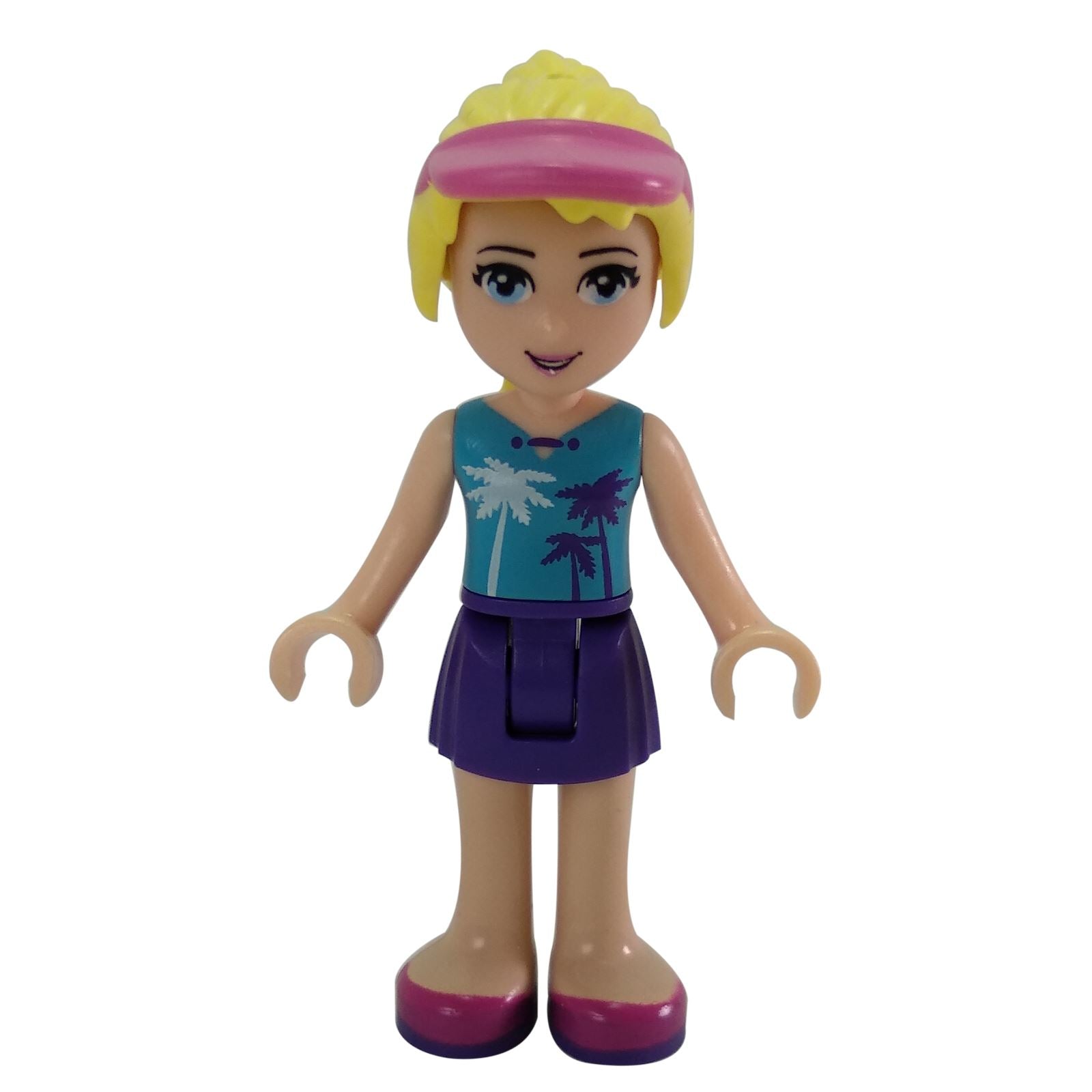 LEGO Friends Stephanie mini doll frnd0161 palm print top purple skirt