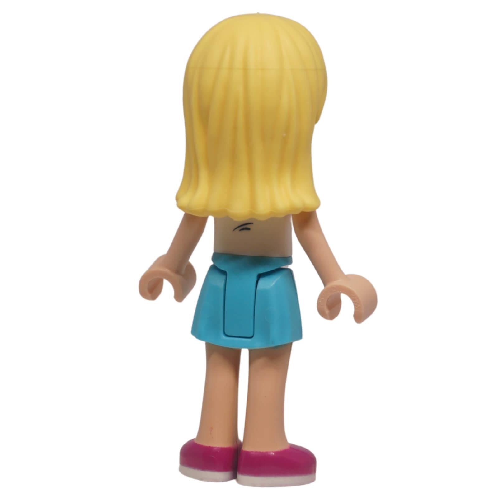 LEGO Friends Stephanie mini doll frnd0353 palm tree top azure skirt, back profile