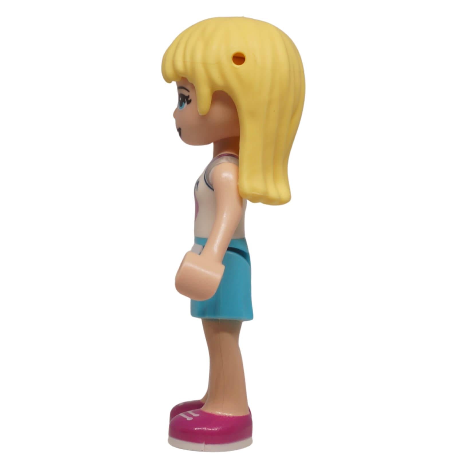 LEGO Friends Stephanie mini doll frnd0353 palm tree top azure skirt, side profile