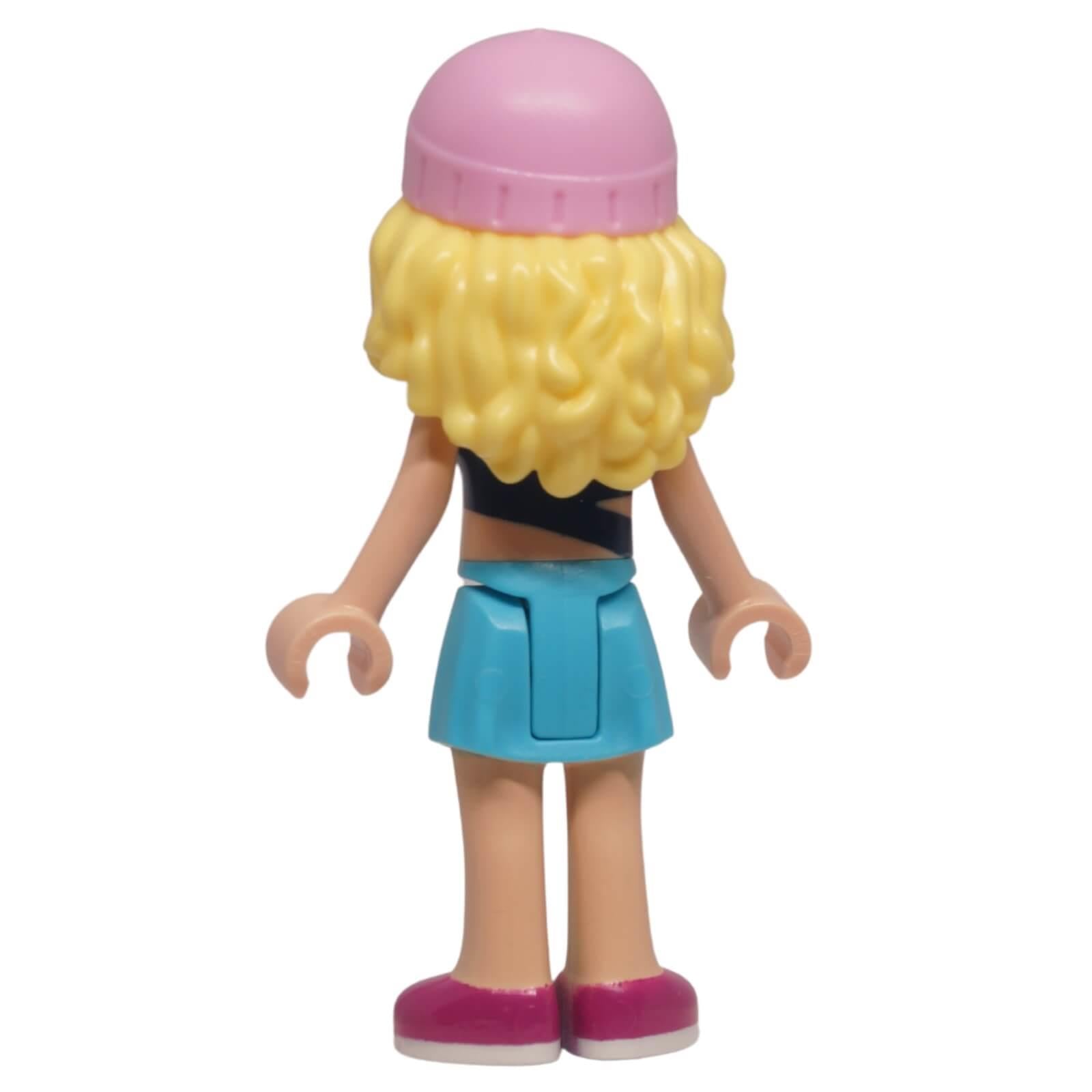 LEGO Friends Stephanie mini doll frnd0506 beach summer outfit pink hat, back view
