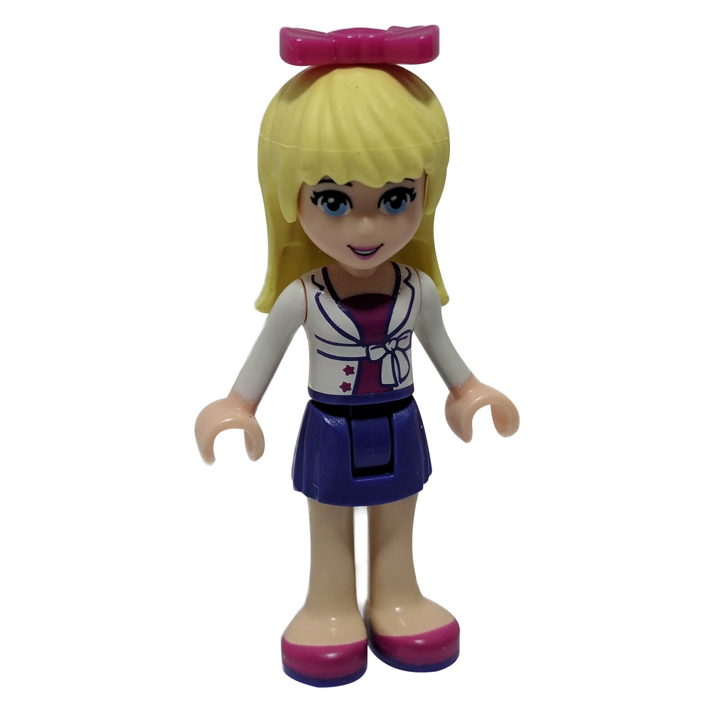 LEGO Stephanie minifigure frnd0042a with white jacket and purple skirt