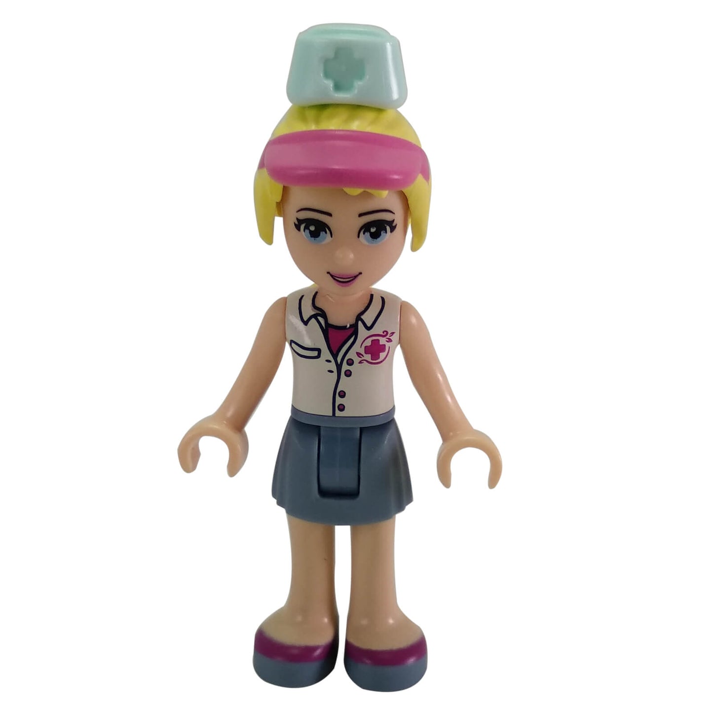 LEGO Stephanie minifigure frnd0076 with lavender blouse sand green skirt and hat