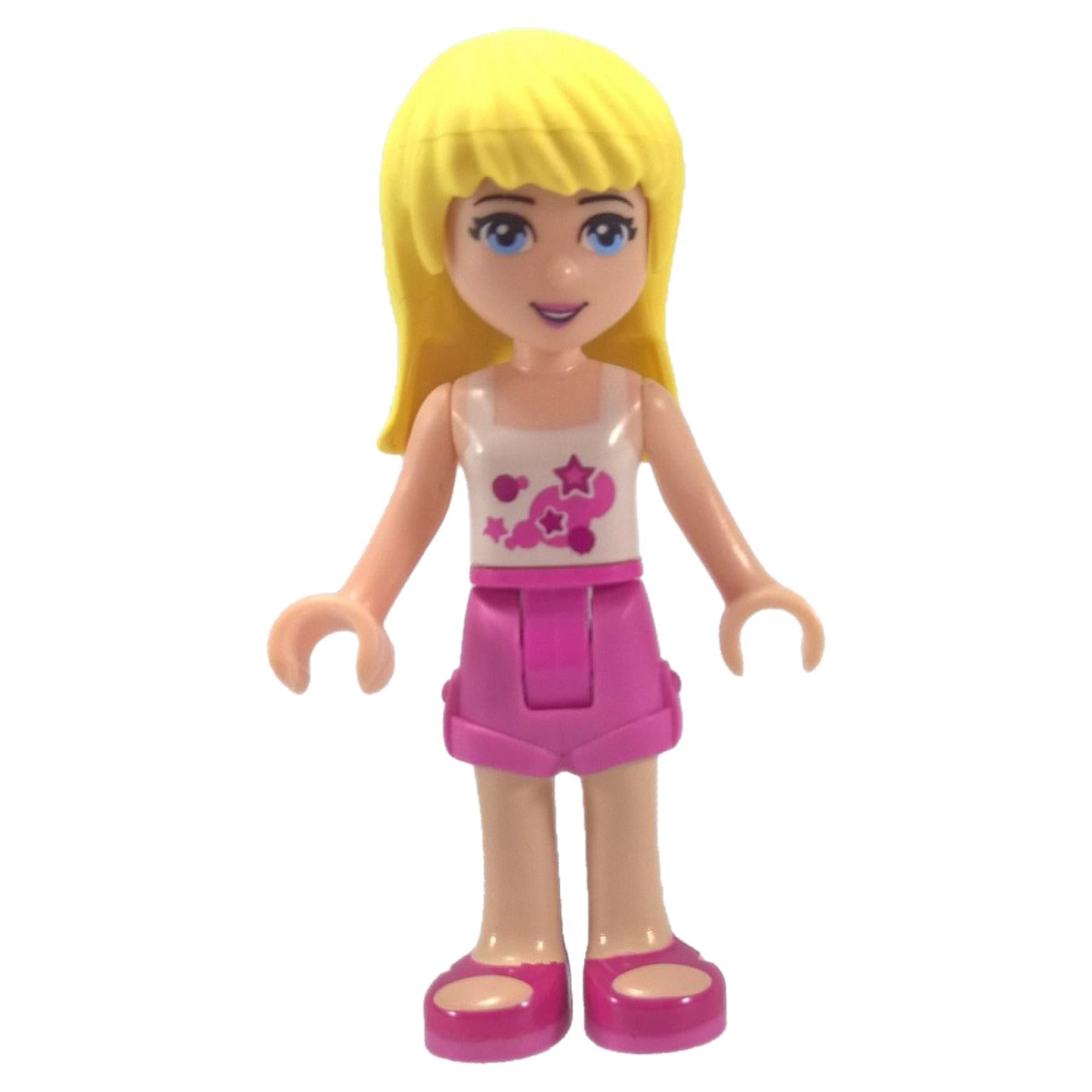 LEGO Stephanie minifigure frnd0102 with white star top and dark pink shorts