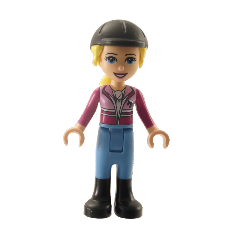 LEGO Stephanie minifigure frnd0285 with purple top blue trousers and black cap