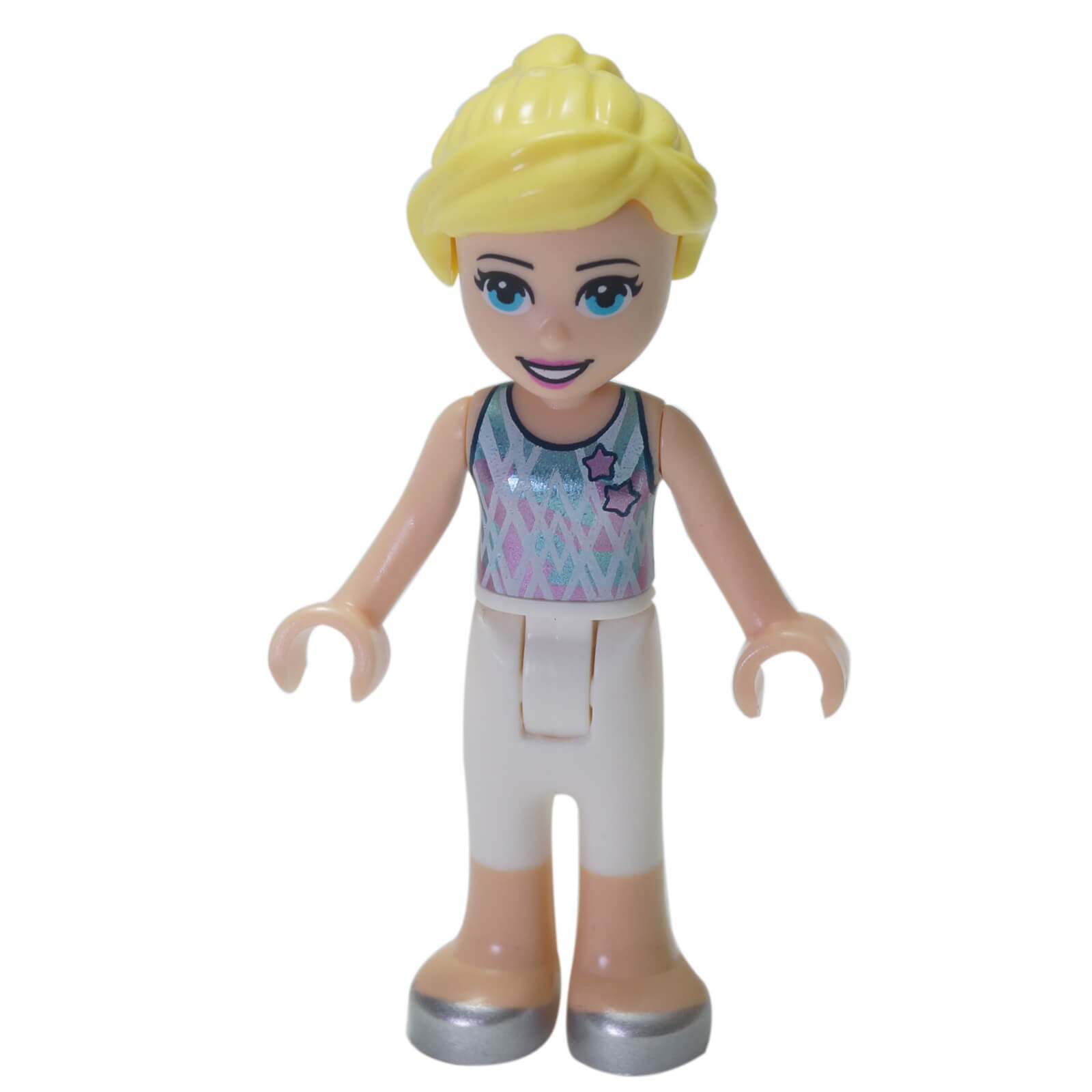 LEGO Stephanie minifigure frnd0323 with silver and white sport outfit
