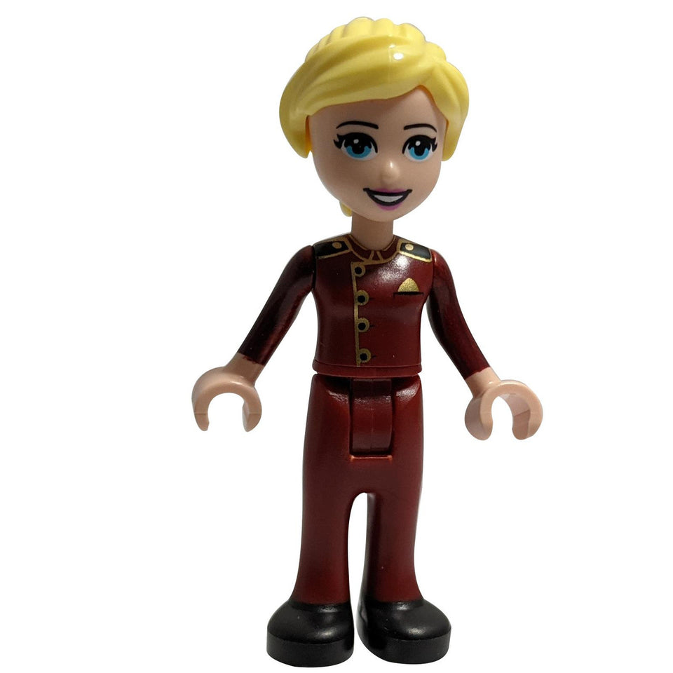 LEGO Stephanie minifigure frnd0452 with dark red uniform outfit