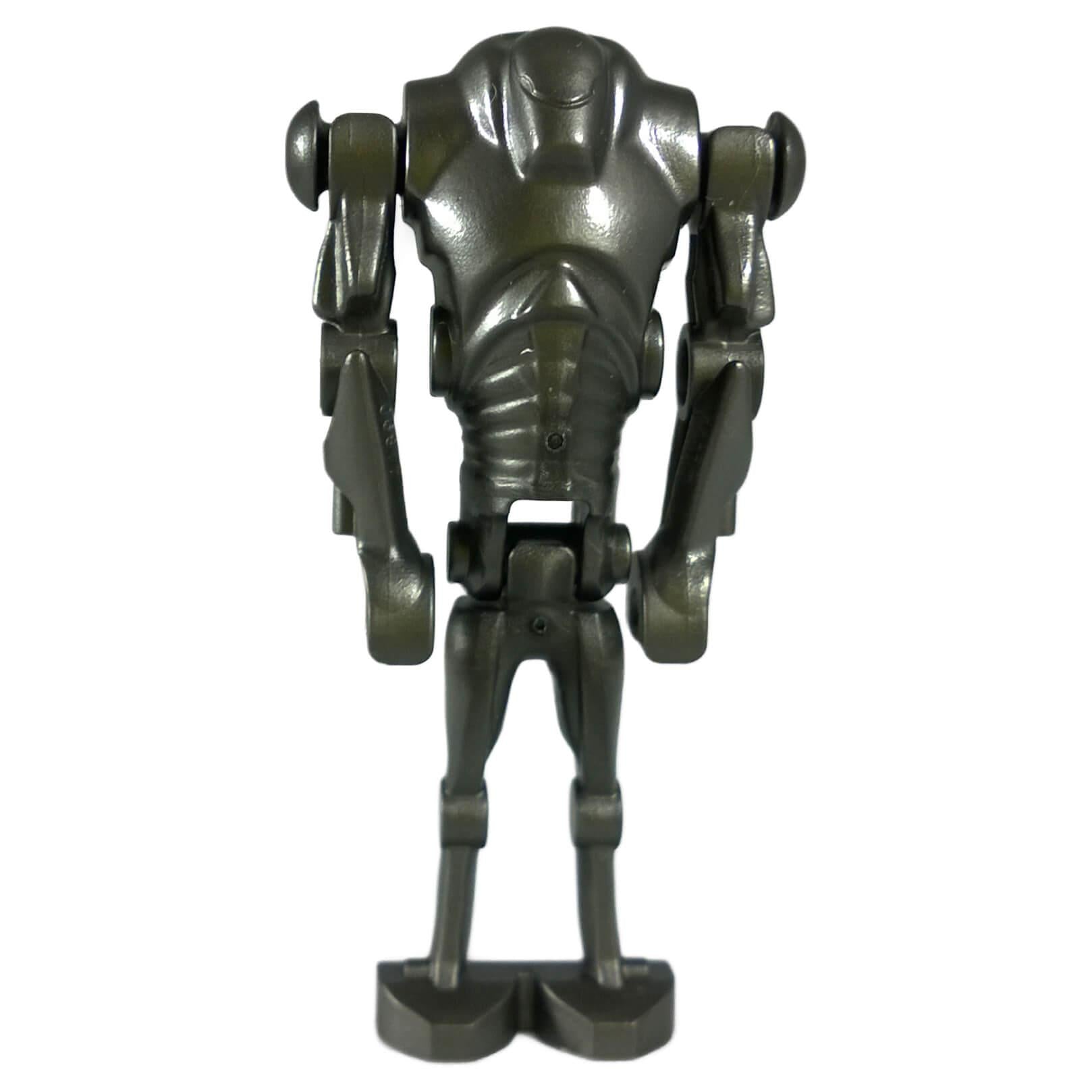 LEGO® Super Battle Droid minifigure sw0092 standard heavy infantry dark gray droid body close-up view