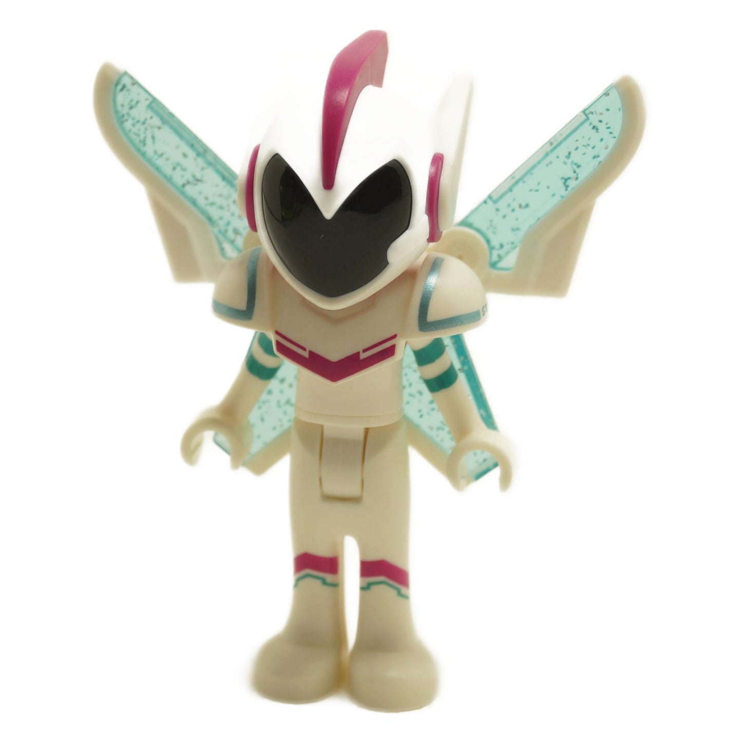 LEGO® Sweet Mayhem minifigure tlm116 from The LEGO Movie 2 with white armor suit, helmet and translucent blue wings