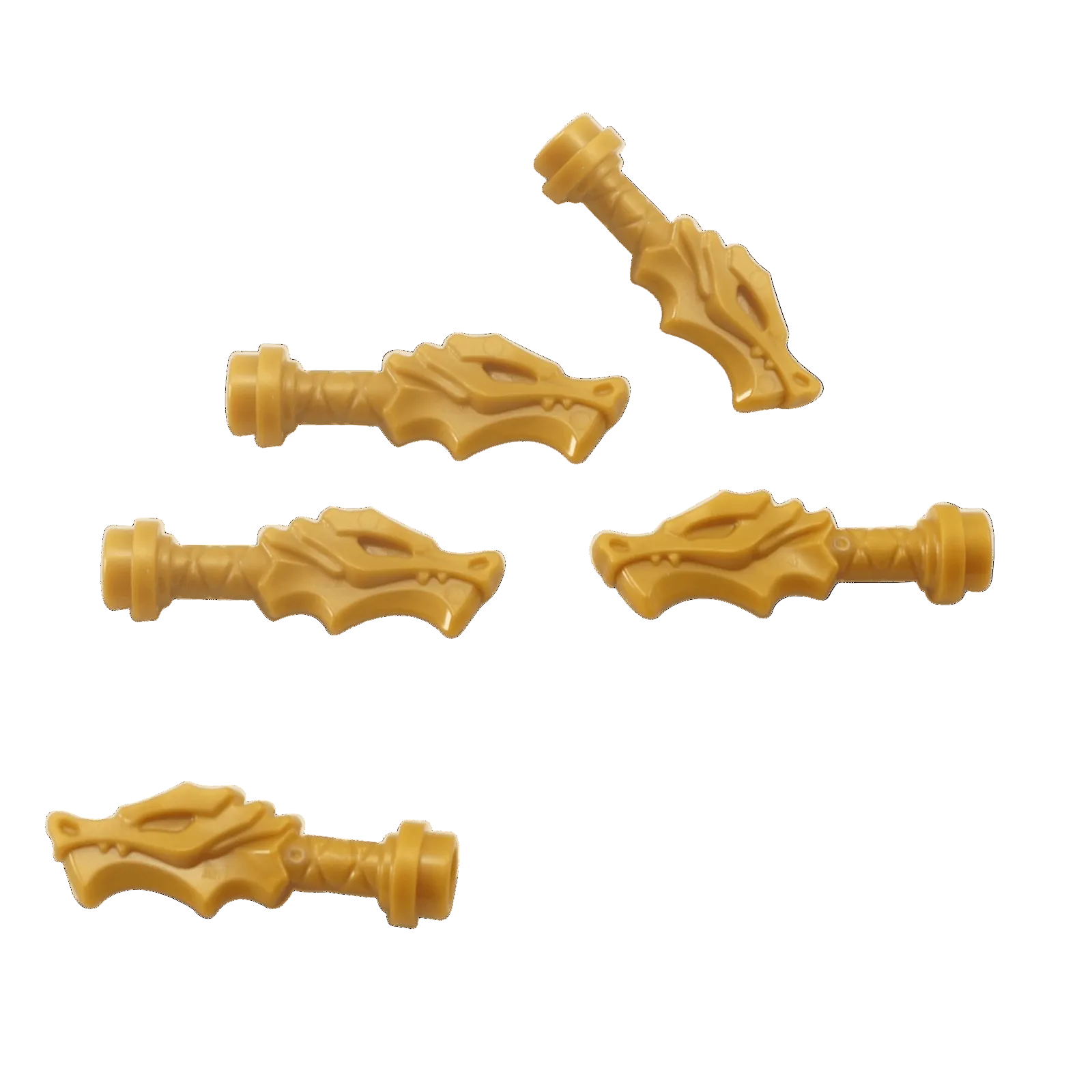 LEGO® minifigure sword hilt with dragon head 36017 pearl gold weapon accessory