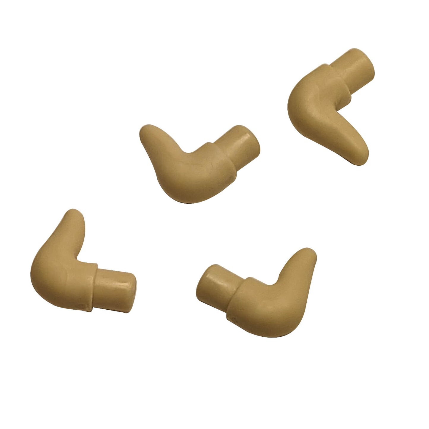 Tan short cattle horn accessory for minifigure helmets, creature builds, and decorative details
