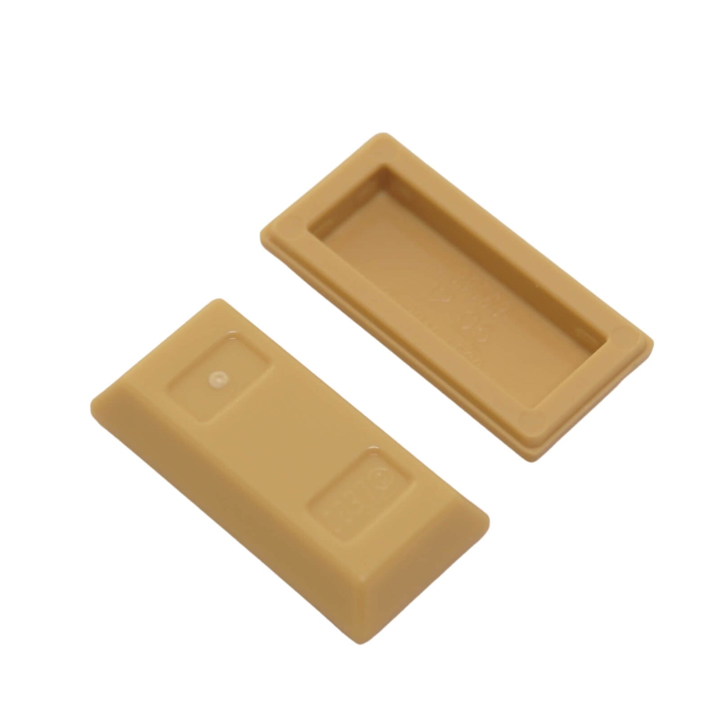 Beige LEGO® Minifigur Utensil Goldbarren / - ingot, verwendet als Schatz, Barren oder dekoratives Zubehör
