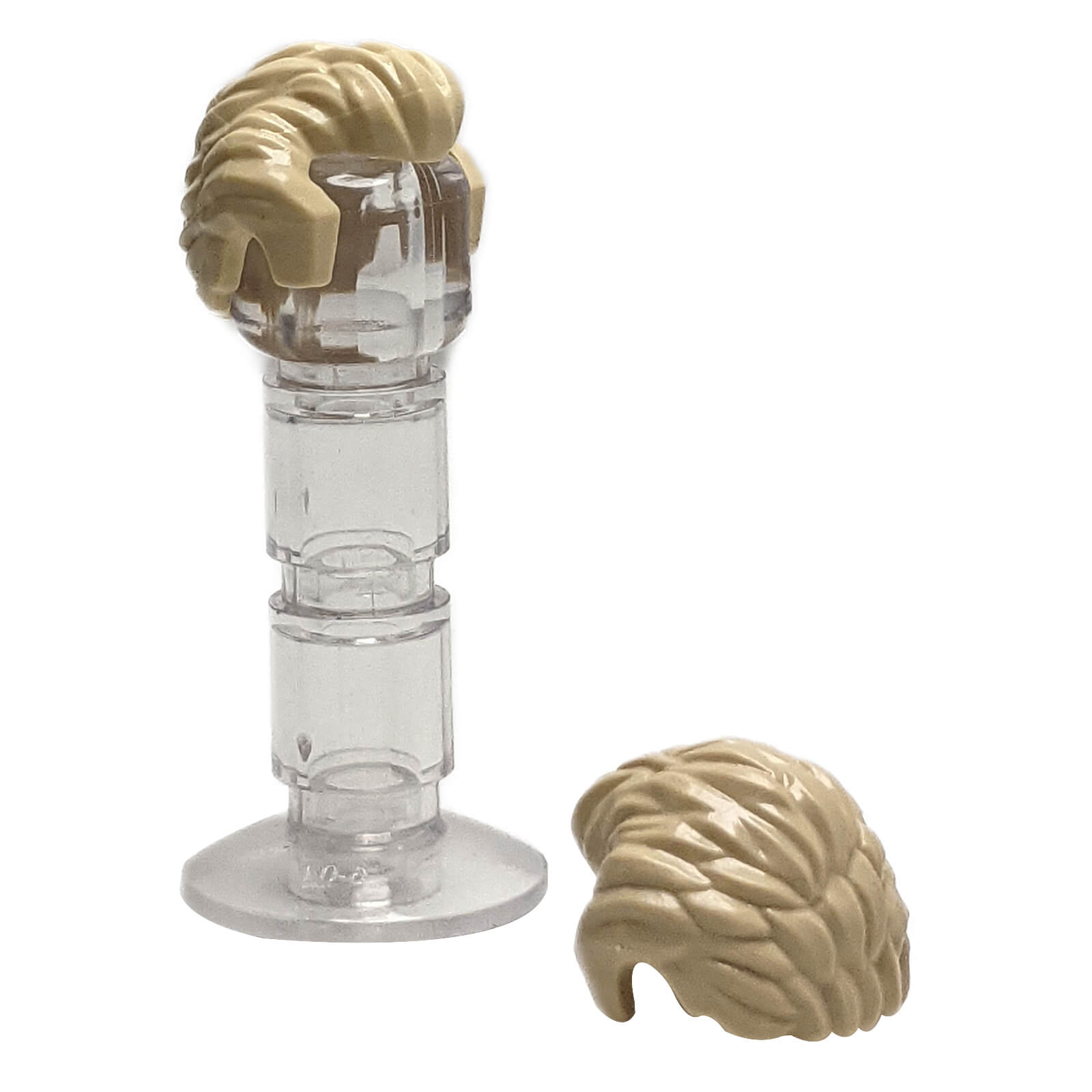 Tan minifigure short swept-back hair with sideburns and widow’s peak
