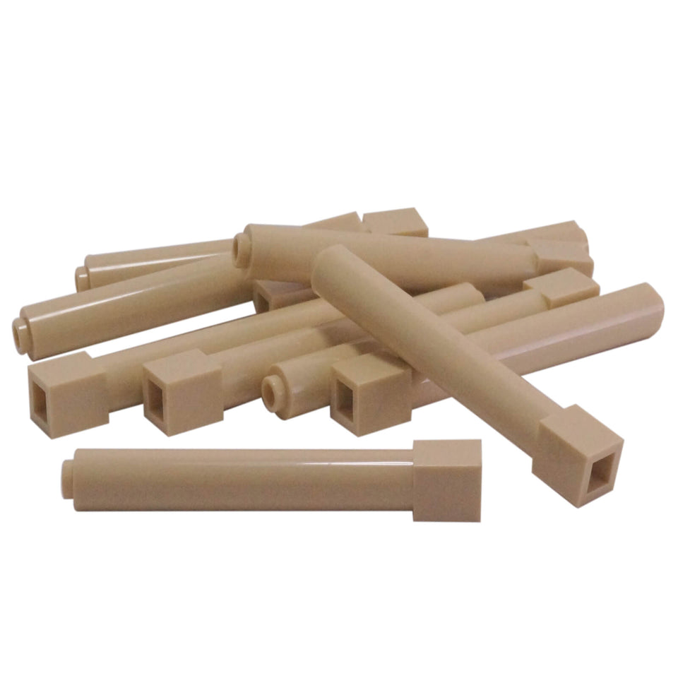 Beige support de pilier solide 1x1x6, pièce de colonne rectangulaire haute pour le support structurel et le détail.
