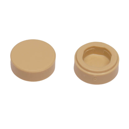 Tan round Tile 1 x 1 for smooth studs, small detailing, and clean LEGO® build finishes
