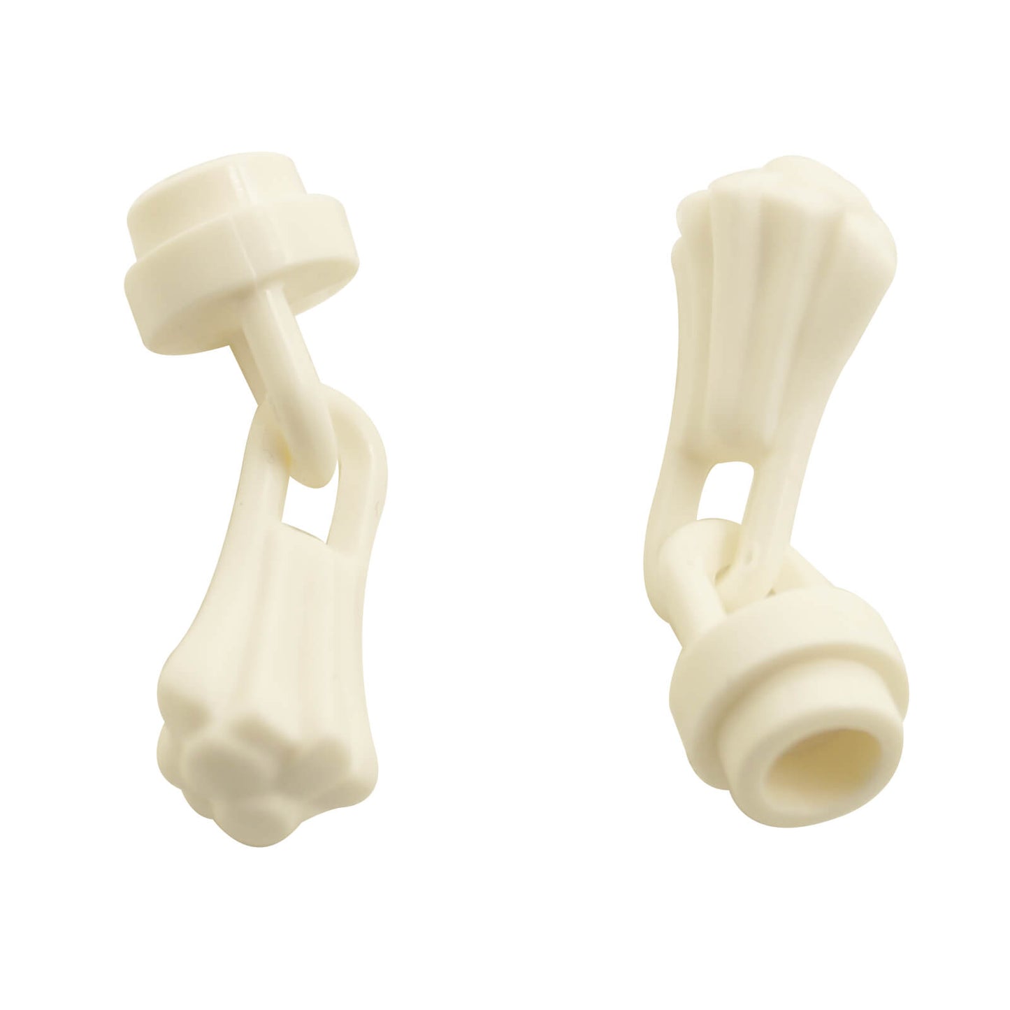 LEGO tassel accessory in white with hanging strands used for minifigure headgear, armor decoration or ornamental builds part 25375