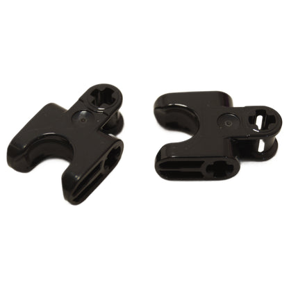 LEGO® Technic Axle Connector 2 x 3 with Ball Joint Socket and Closed Axle Holes (67695) in black.