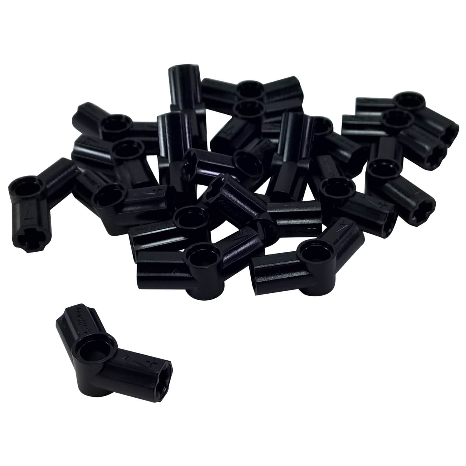 LEGO Technic axle and pin connector angled #4 with 135 degree angle in black used for Technic structural connections