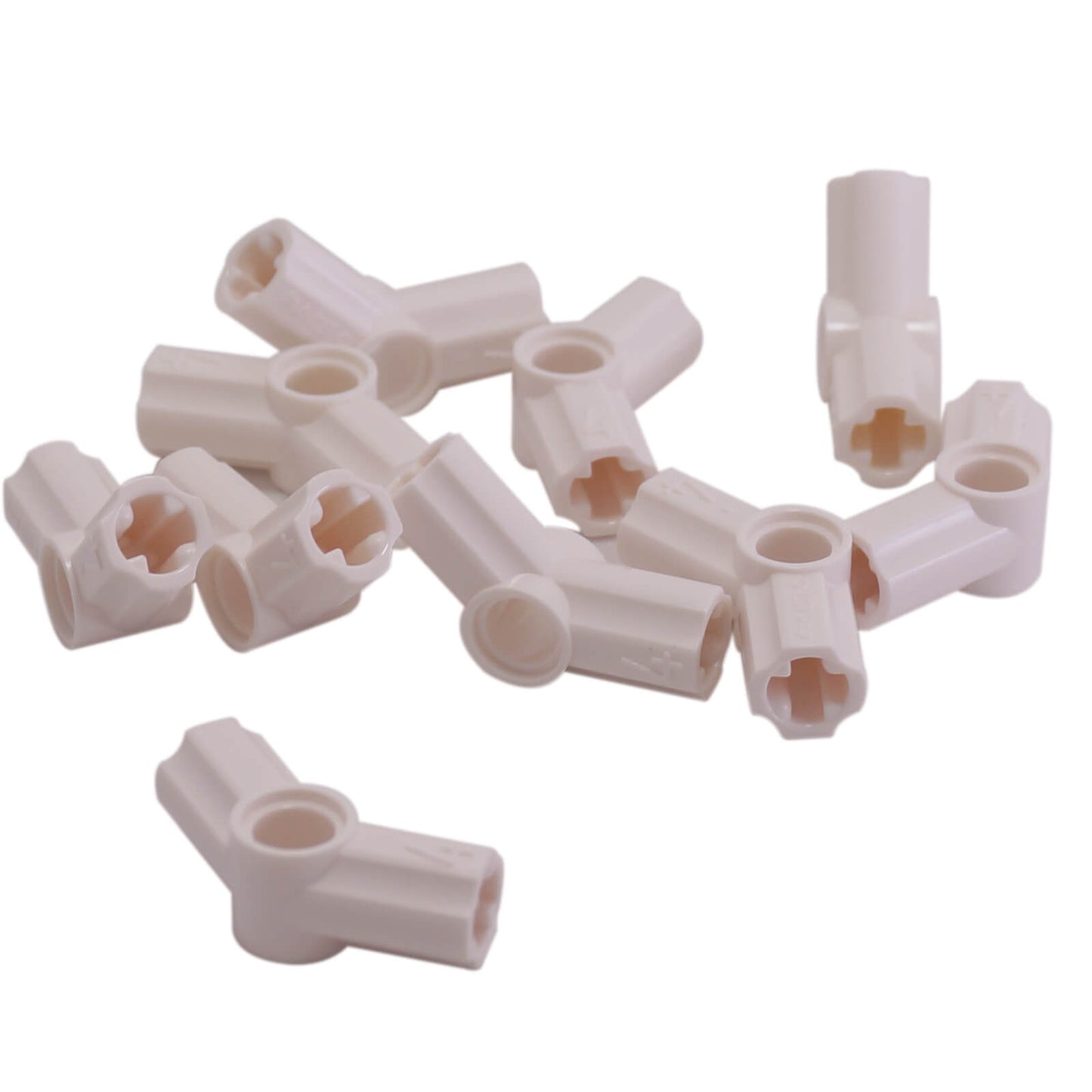 LEGO Technic axle and pin connector angled #4 with 135 degree angle in white used for Technic structural connections