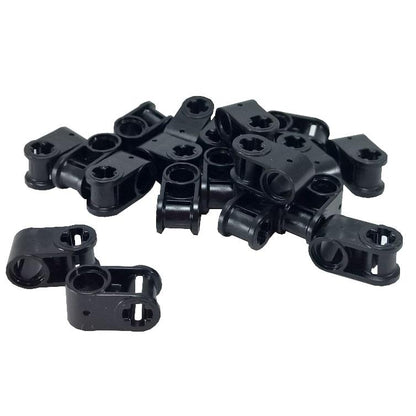 LEGO® Technic osa a čepový konektor kolmý 6536 v černé barvě, používaný pro kolmé Technic stavby
