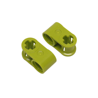 Lime LEGO® Technic axle and pin connector perpendicular part 6536 cross axle hole with pin connection close-up view