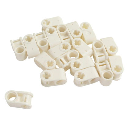 LEGO® Technic osa a čepový konektor kolmý 6536 v bílé barvě, používaný pro kolmé Technic stavby
