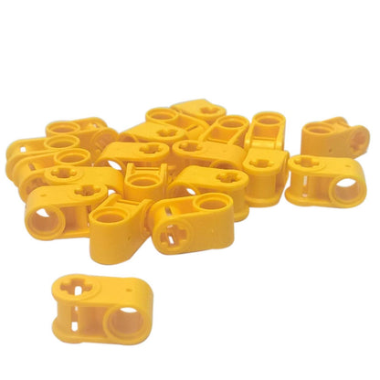 LEGO® Technic osa a čepový konektor kolmý 6536 ve žluté barvě, používaný pro kolmé Technic stavby
